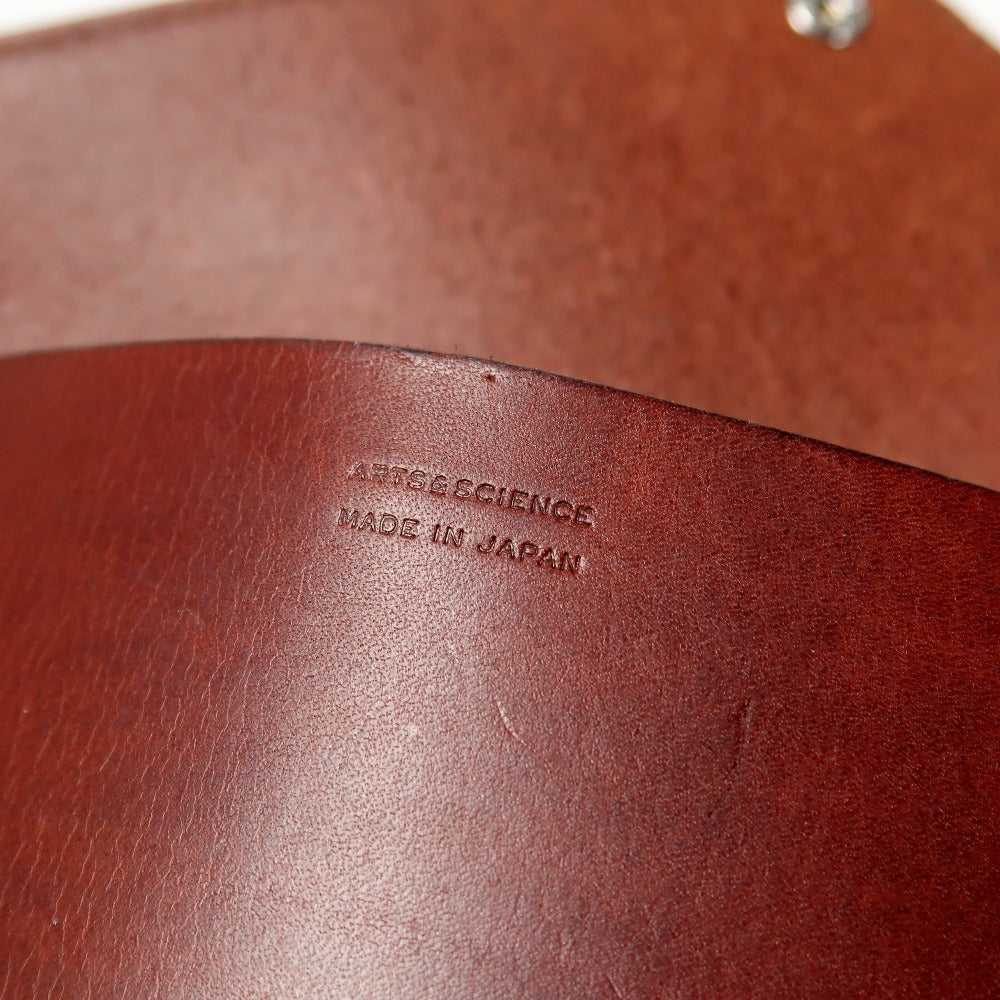 Arts&Science Pouch Genuine Leather Brown Unisex(Unisex)