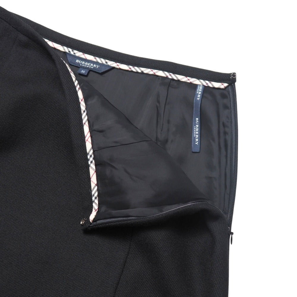 Burberry Skirt Wool Black Fx072-758 Women 38