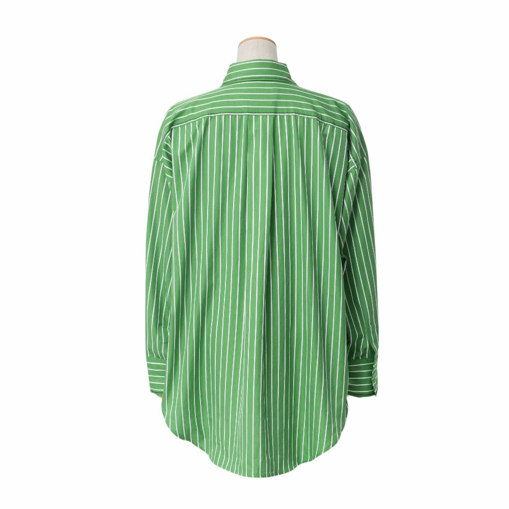 Marni Long Sleeve Shirt Cotton Green White Cama0586S0 Utc318 Women 38