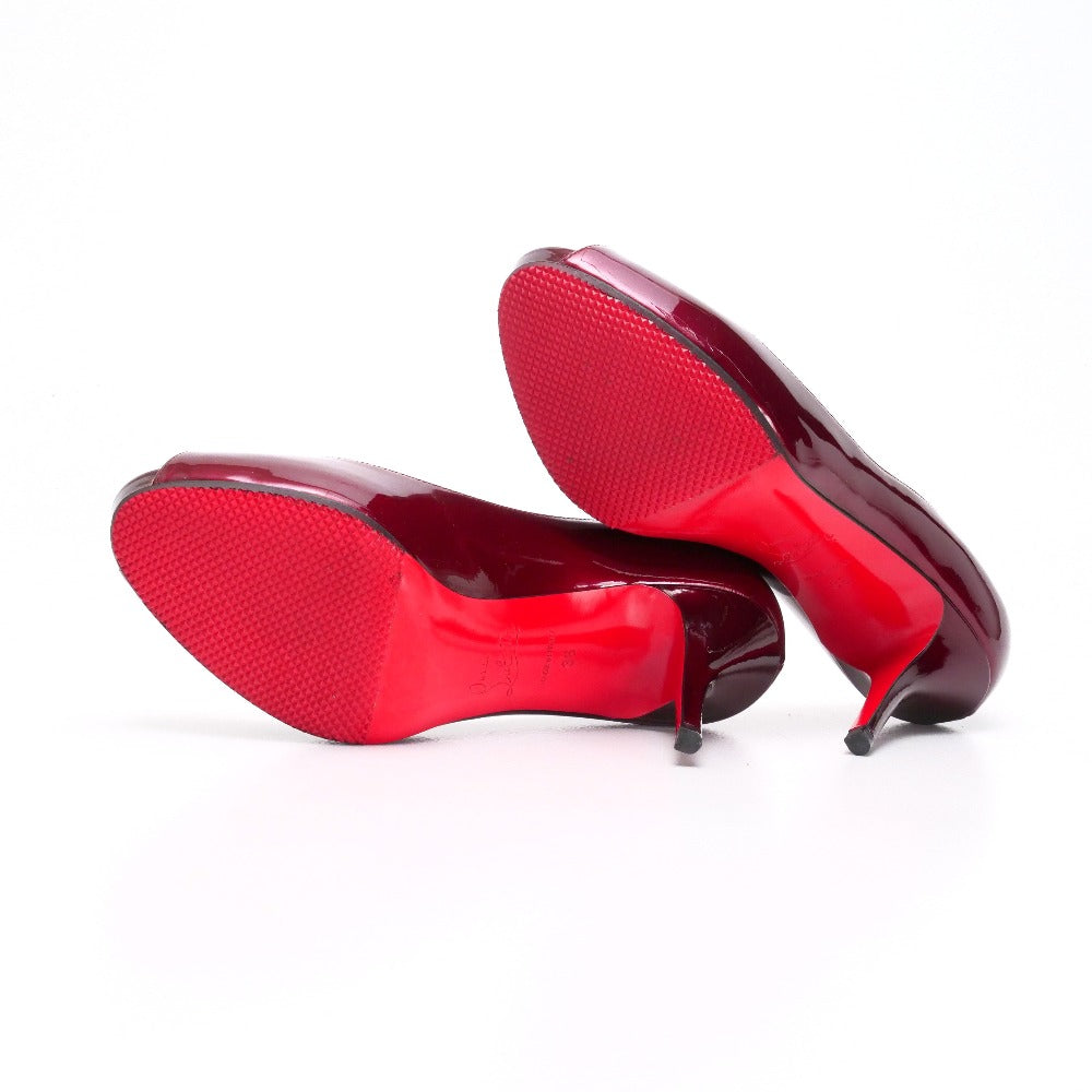Christian Louboutin Pumps Patent Leather Wine Red Type 36