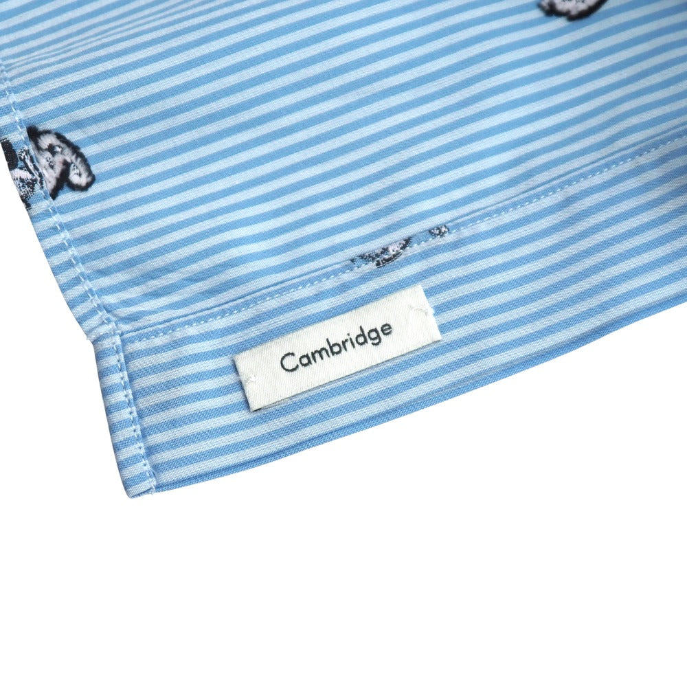 Gucci Long Sleeve Shirt Cotton Blue White Cambidge Cambridge 474002 Z381C Mens 40