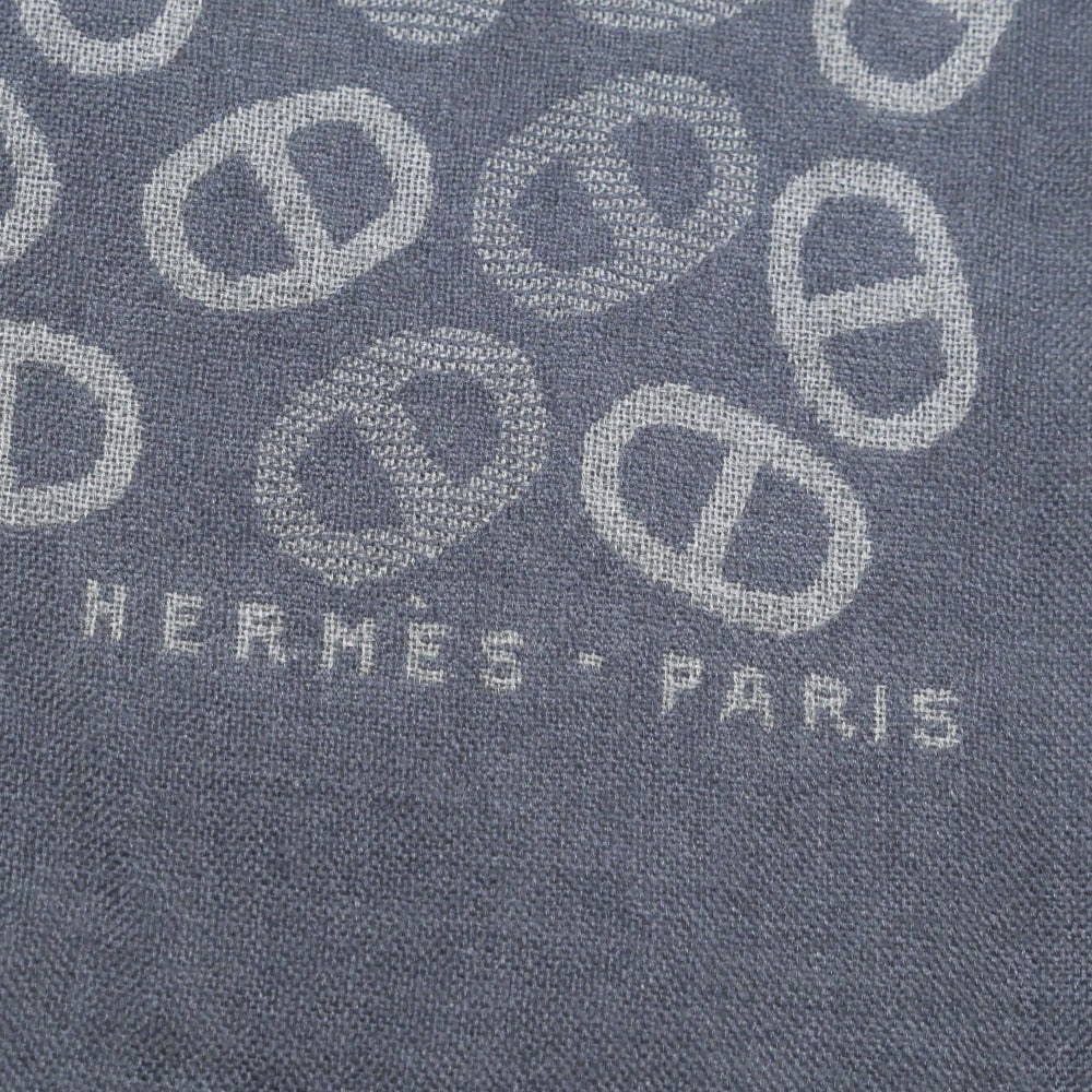 Hermes Stall Cashmere Navy Type Gray 702705T 06