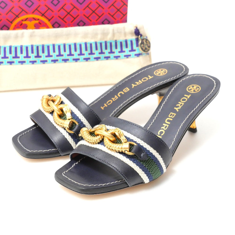 Tory Burch Sandals Jessa 55Mm Sandal Calfskin Navy 64659 7M