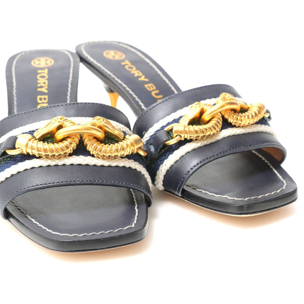 Tory Burch Sandals Jessa 55Mm Sandal Calfskin Navy 64659 7M