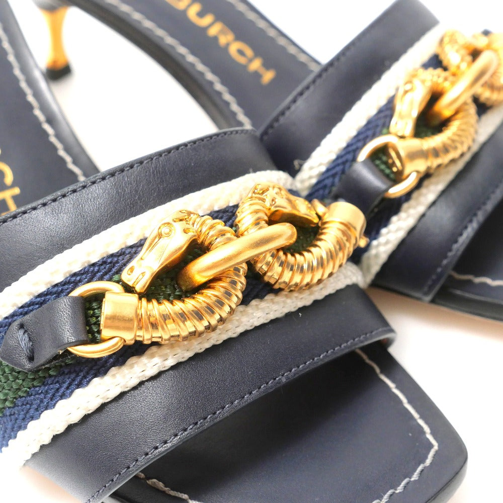 Tory Burch Sandals Jessa 55Mm Sandal Calfskin Navy 64659 7M