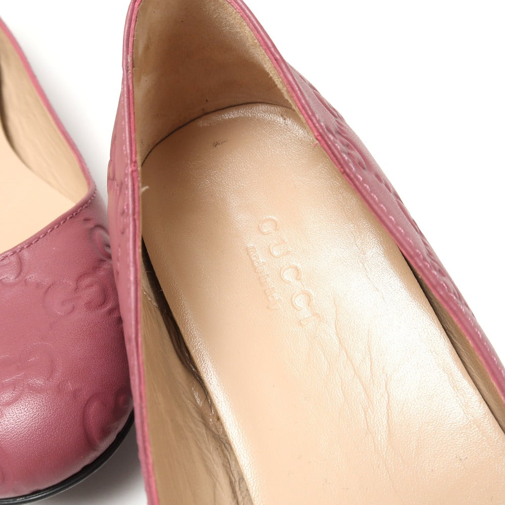 Gucci Ballet Shoes Sima Leather Pink Sima 368150 35.5