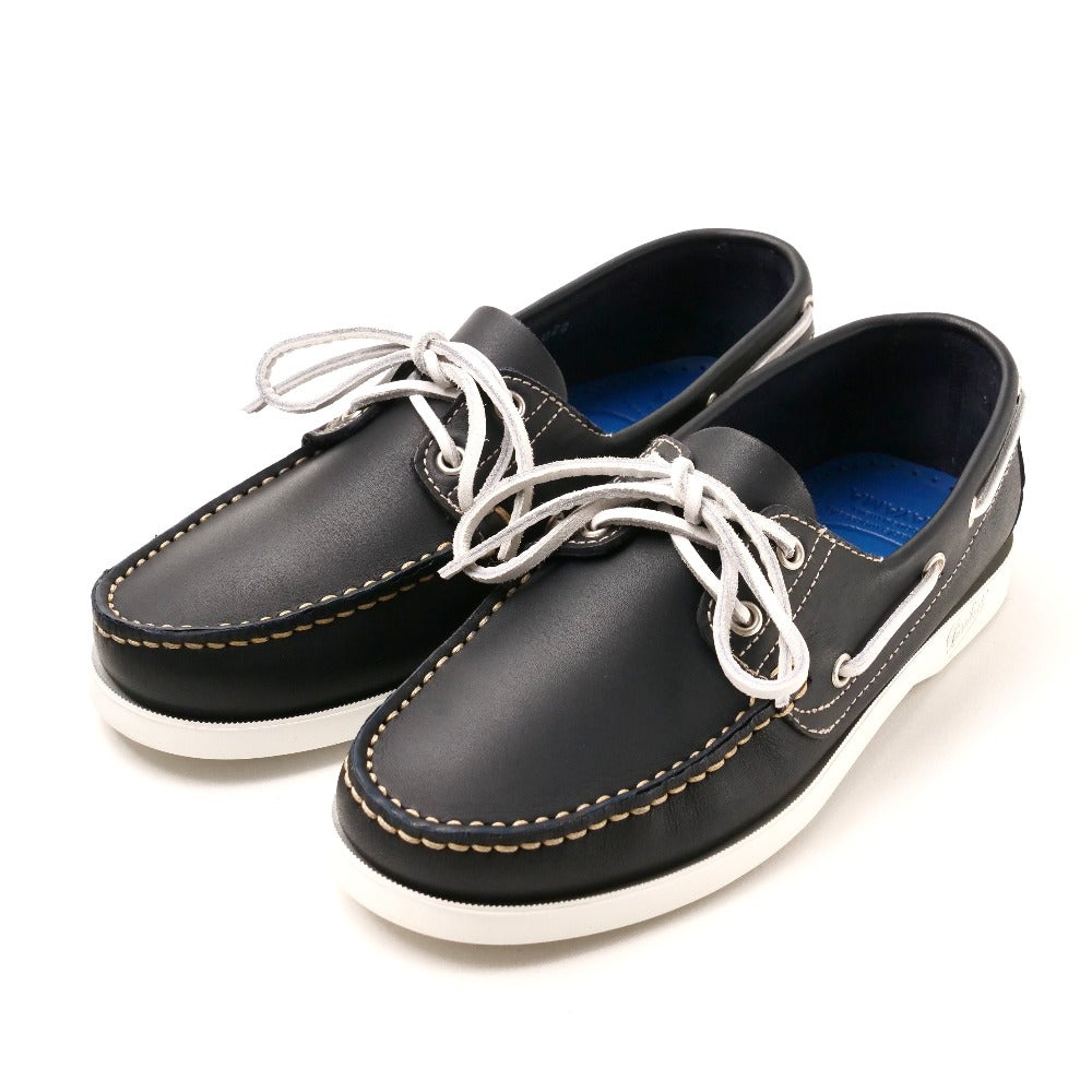 Paraboot Deck Shoes 1022 Leather Navy Birth Marine 6 1/2