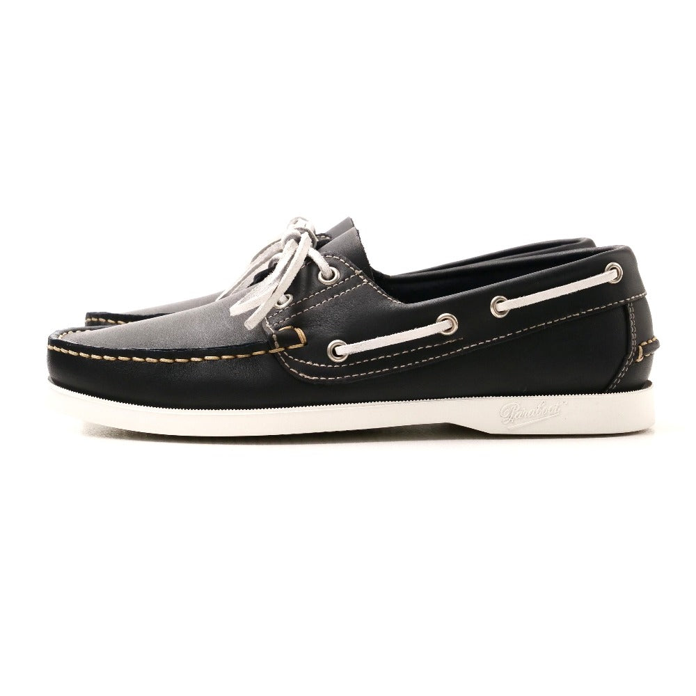 Paraboot Deck Shoes 1022 Leather Navy Birth Marine 6 1/2