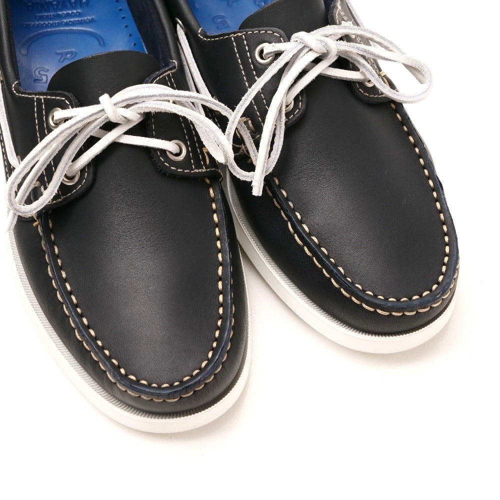 Paraboot Deck Shoes 1022 Leather Navy Birth Marine 6 1/2