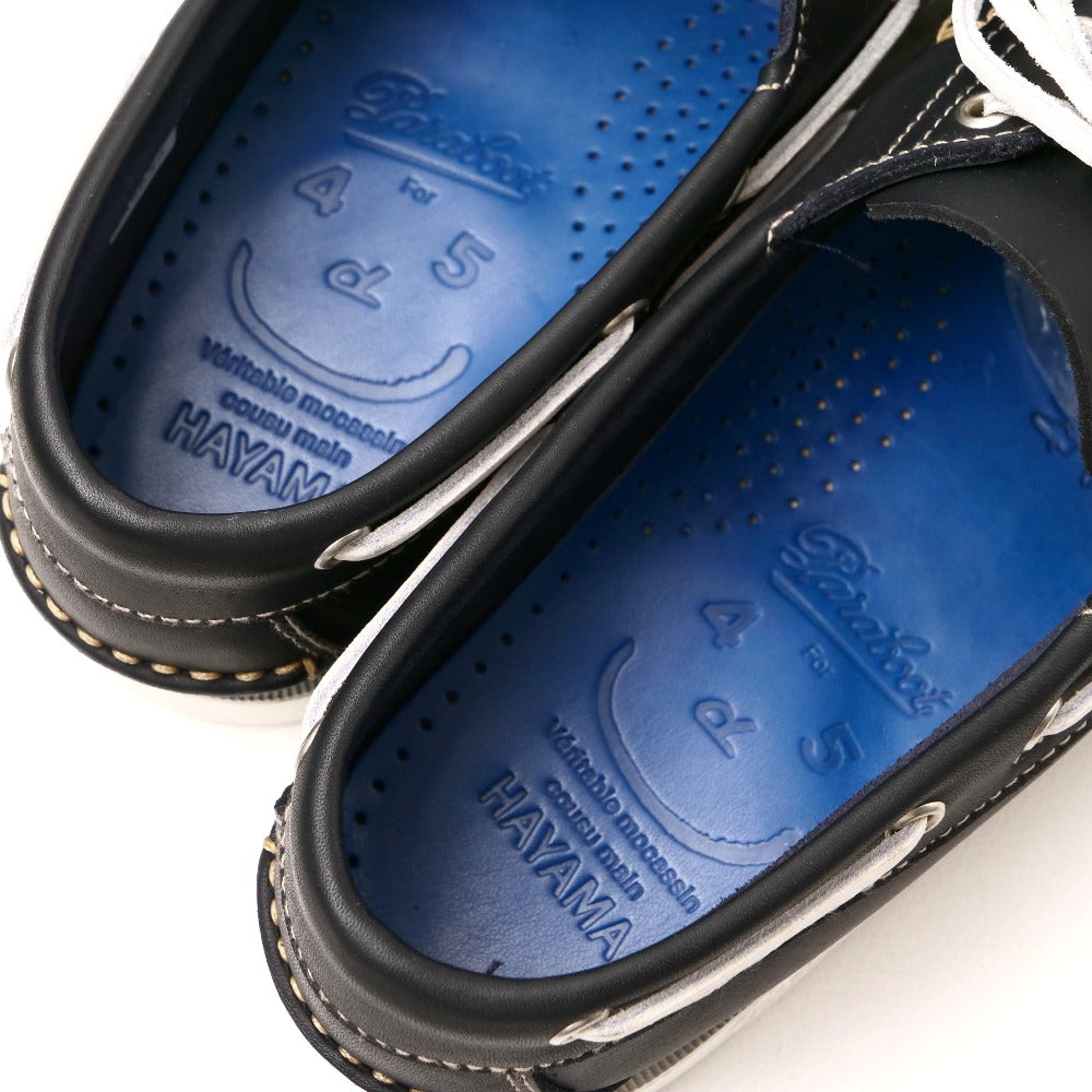 Paraboot Deck Shoes 1022 Leather Navy Birth Marine 6 1/2