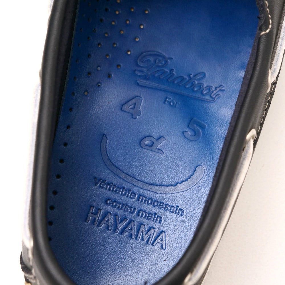 Paraboot Deck Shoes 1022 Leather Navy Birth Marine 6 1/2