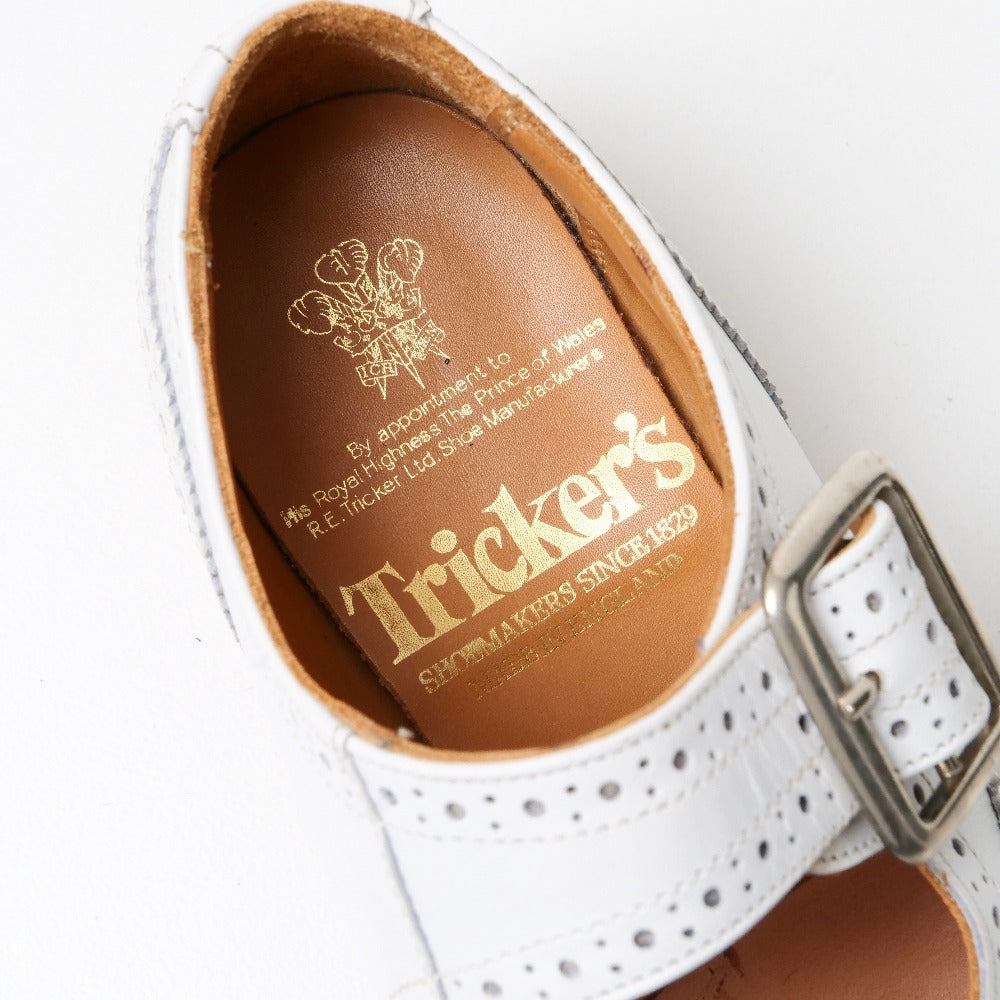 Tricker'S Dress Shoes L6011 Leather White Mary Jane 4 1/2