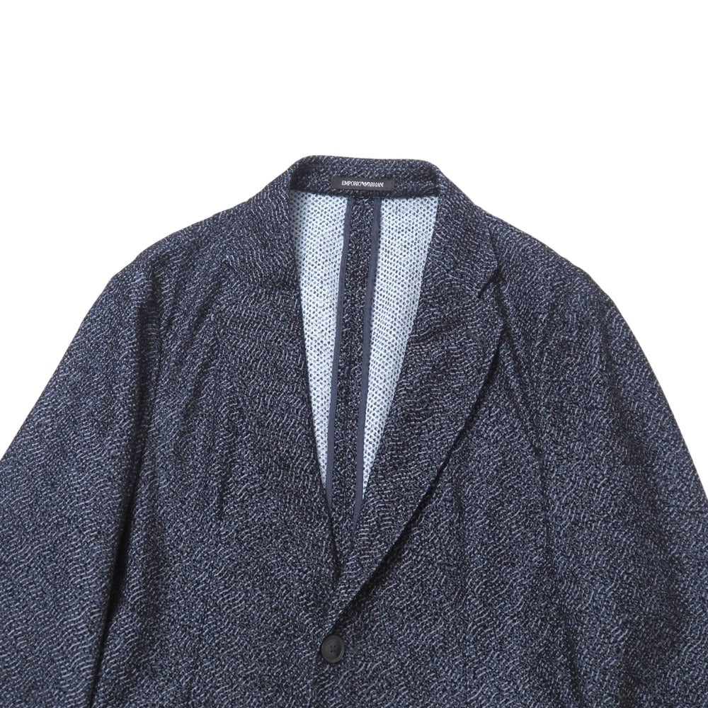 Emporio Armani Tailored Jacket 77% Polyester, 23% Elastane Navy Type Black Gray 1G870 1426 46