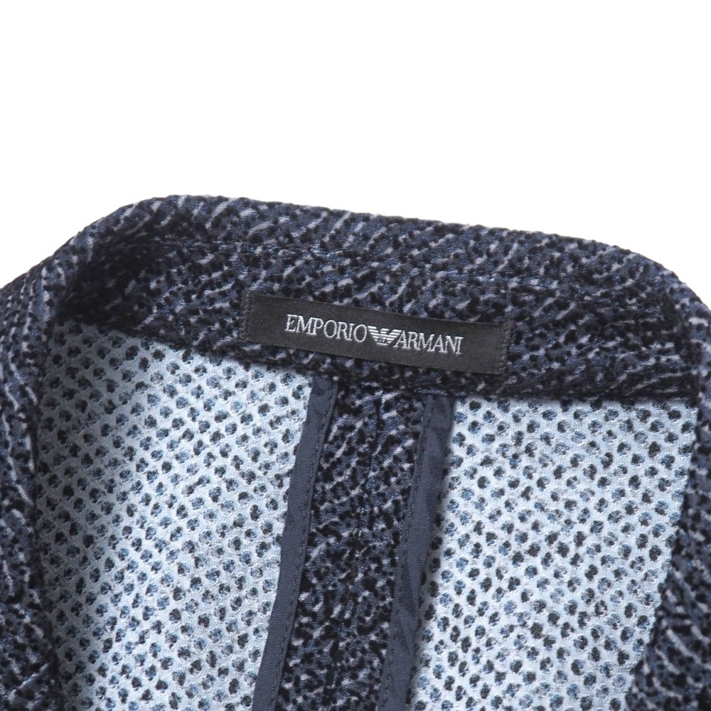 Emporio Armani Tailored Jacket 77% Polyester, 23% Elastane Navy Type Black Gray 1G870 1426 46