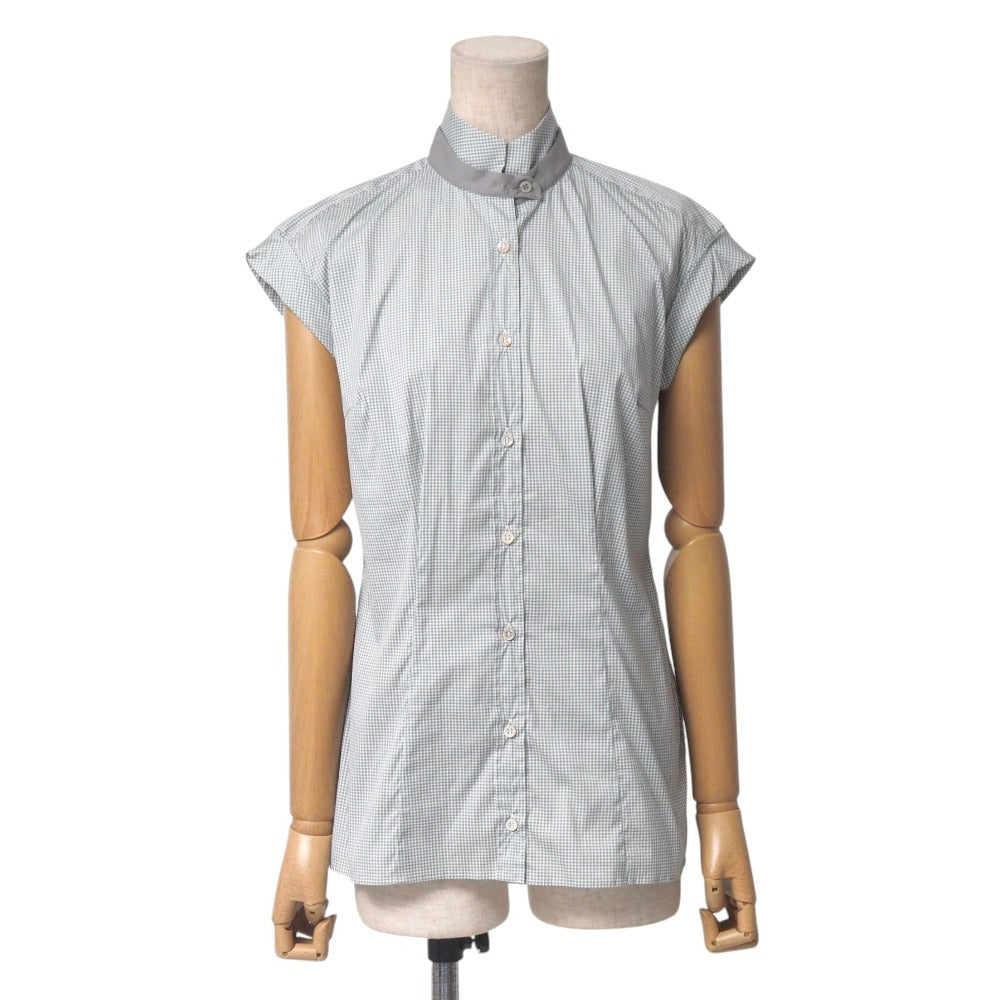 Brunello Cucinelli Blouse Cotton Light Gray Type White Db52671 Xs