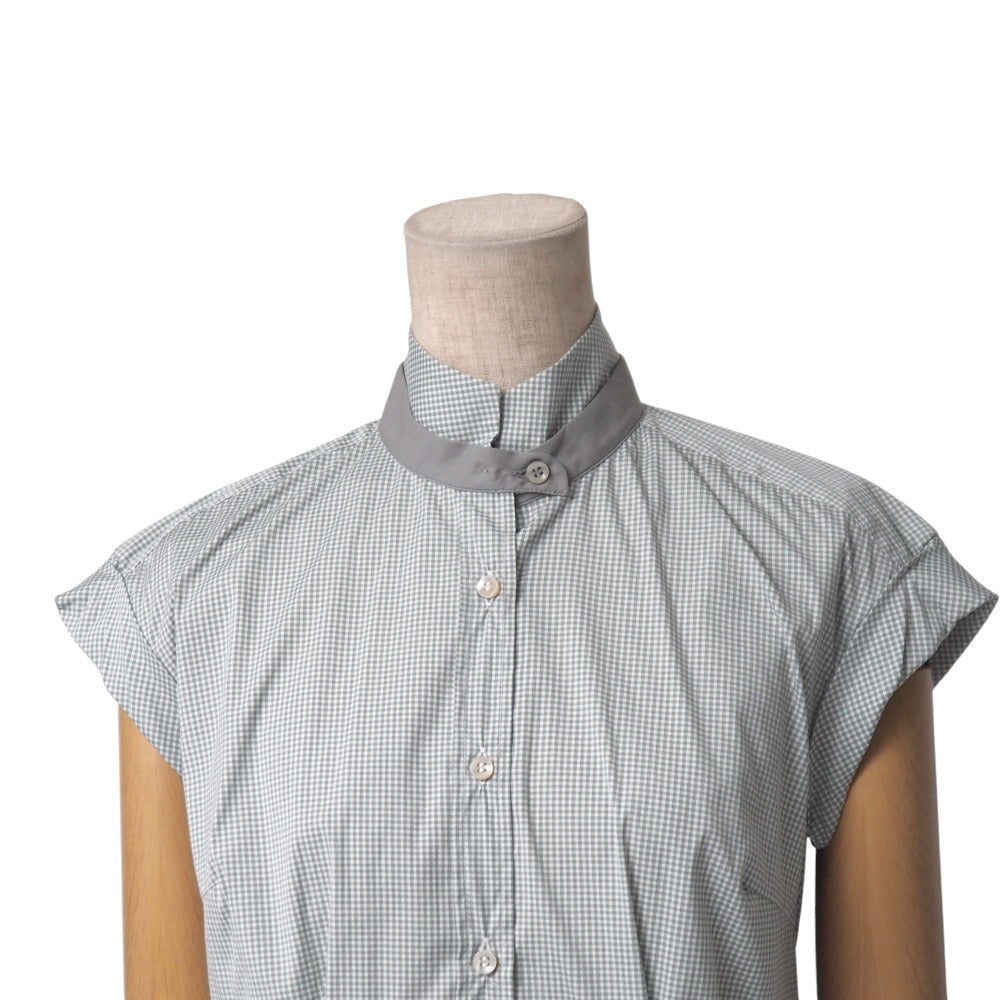 Brunello Cucinelli Blouse Cotton Light Gray Type White Db52671 Xs
