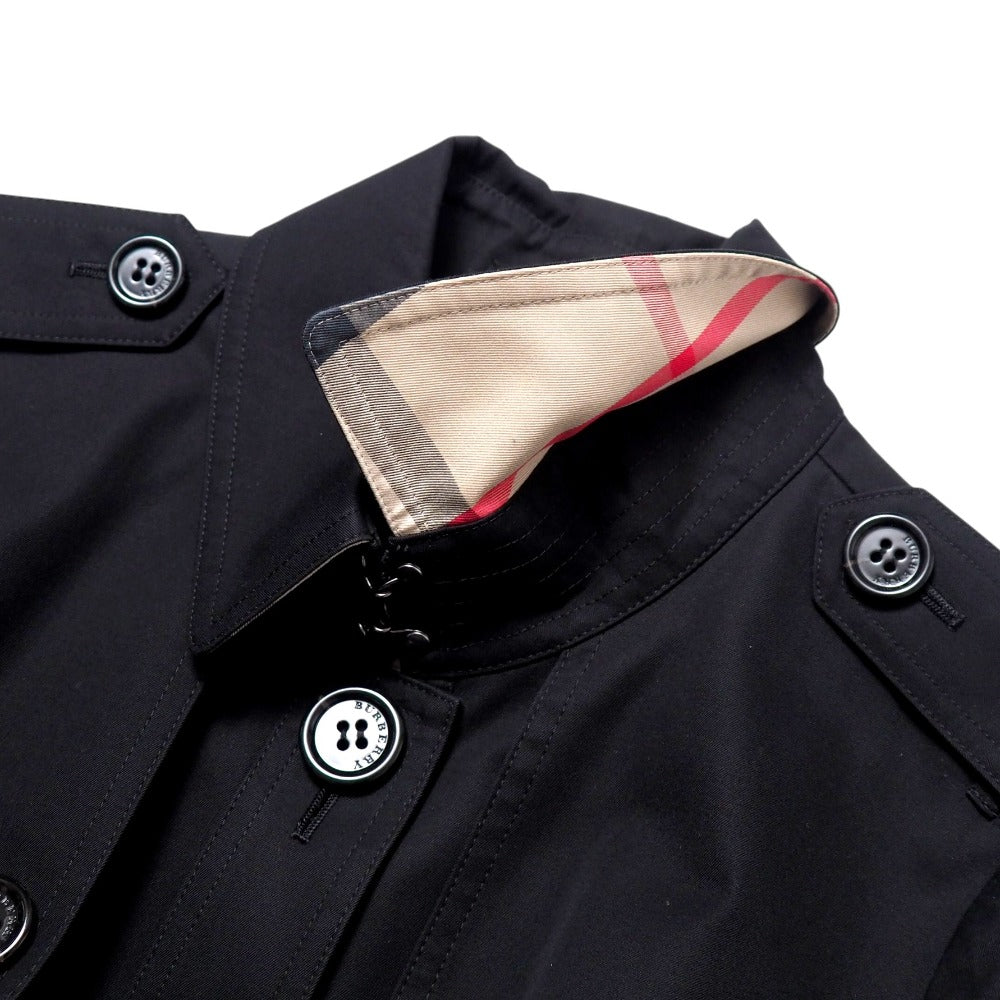 Burberry Stainless Collar Coat Cotton Black Type B2A03-330-09 44