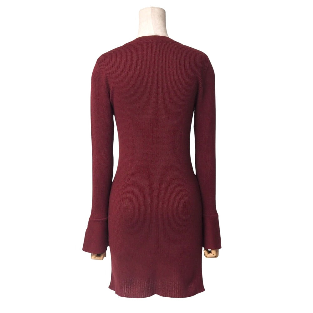 Foxey Cardigan Slender Cardigan Silk Red Type Wine Red Type 41219 38
