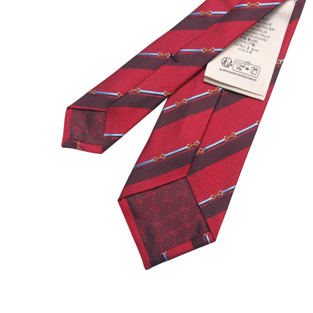 Gucci Tie 100% Silk Red Multicolor 765041 4Eaba