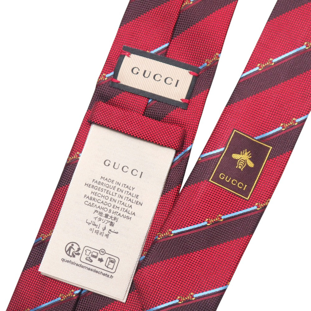 Gucci Tie 100% Silk Red Multicolor 765041 4Eaba