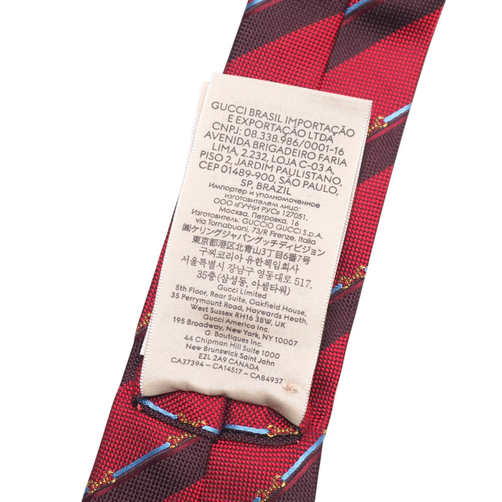 Gucci Tie 100% Silk Red Multicolor 765041 4Eaba
