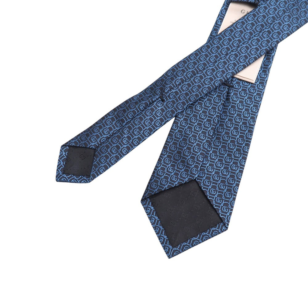 Gucci Tie 643969 4E002 100% Silk Blue-Black Stogge