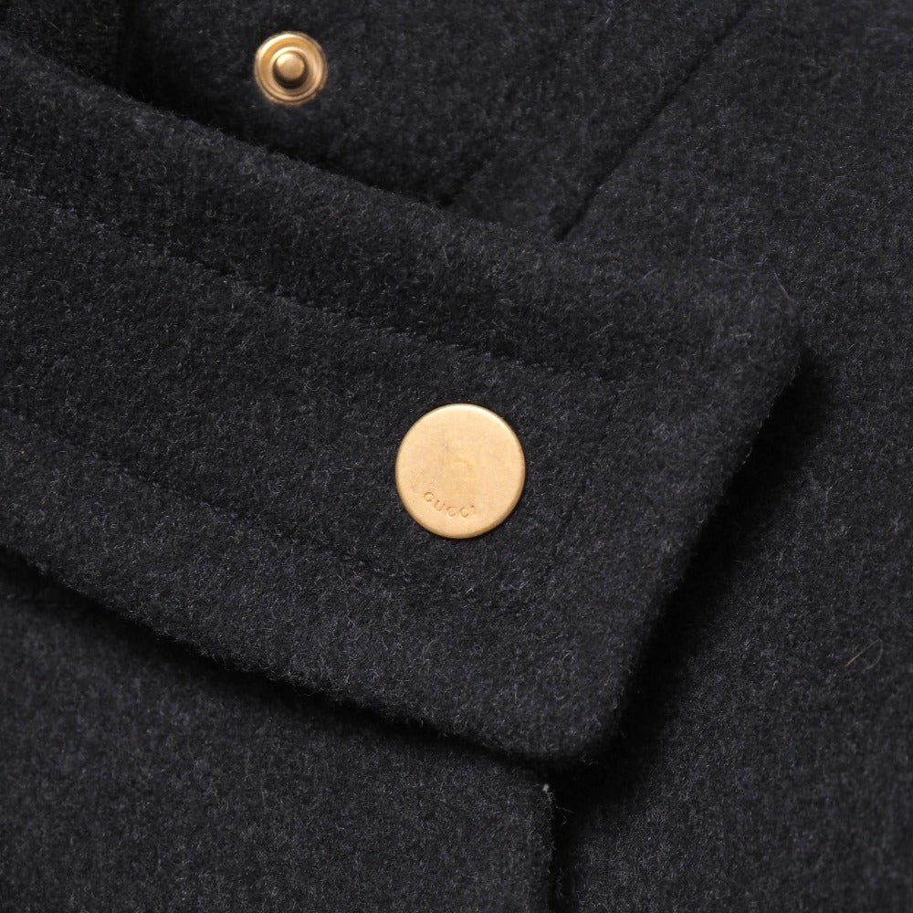 Gucci Coat 85% Wool, 15% Cashmere Dark Gray Type 115895.Zf051 38