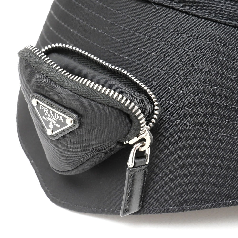 Prada Hat 100% Recycled Polyamide Black 2Hc282 2Dmi Xl