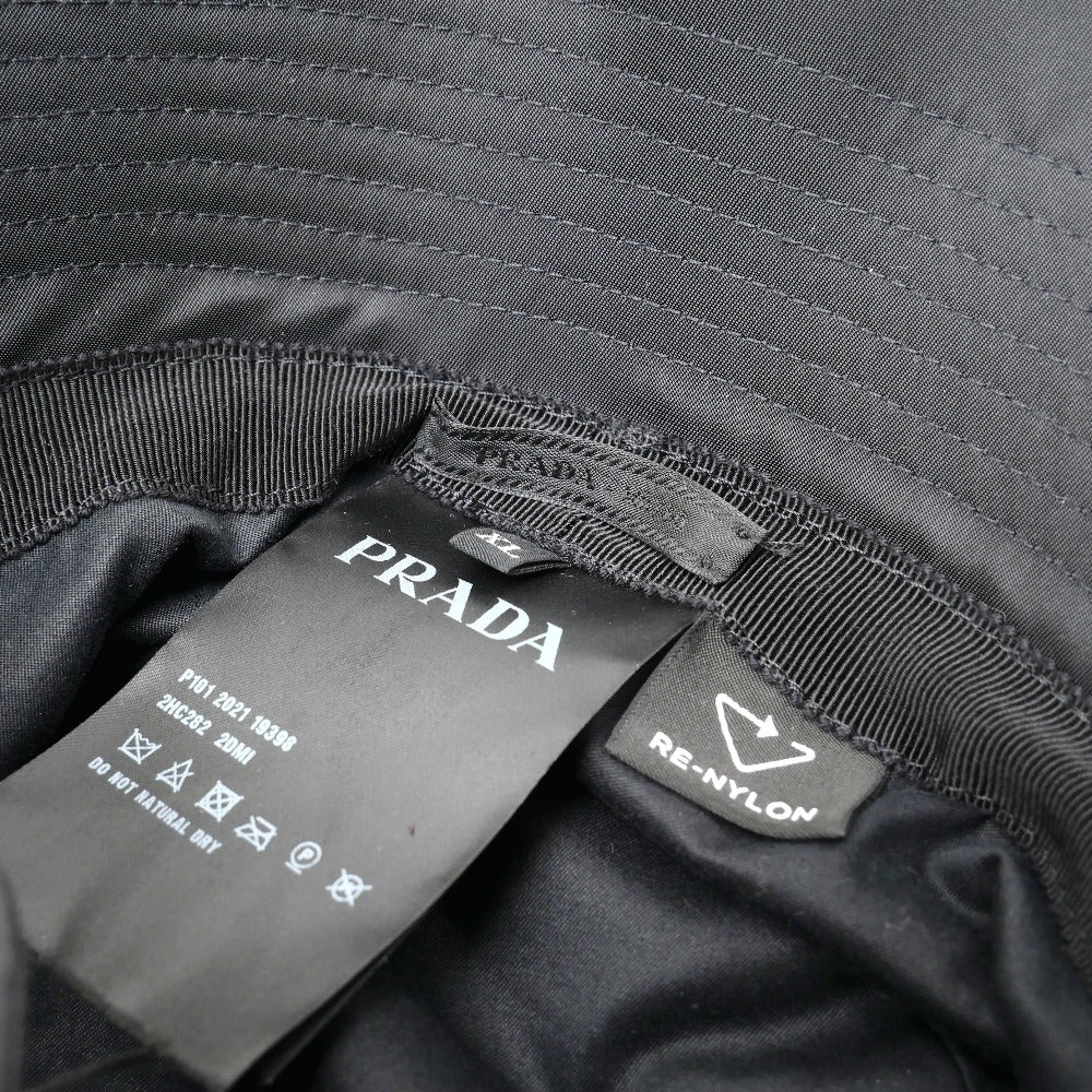 Prada Hat 100% Recycled Polyamide Black 2Hc282 2Dmi Xl