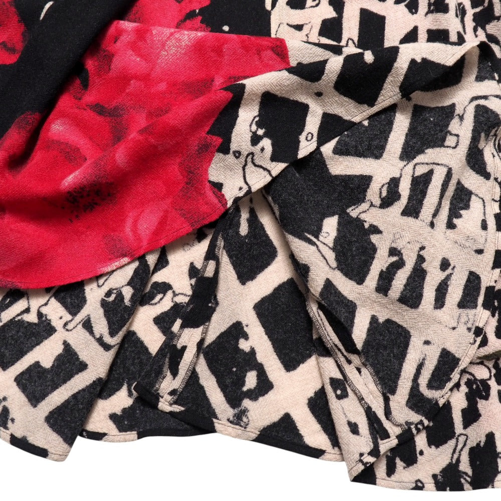 Yohji Yamamoto Long Skirt Wool Black X Red X Beige Type Yy-S18-127 2