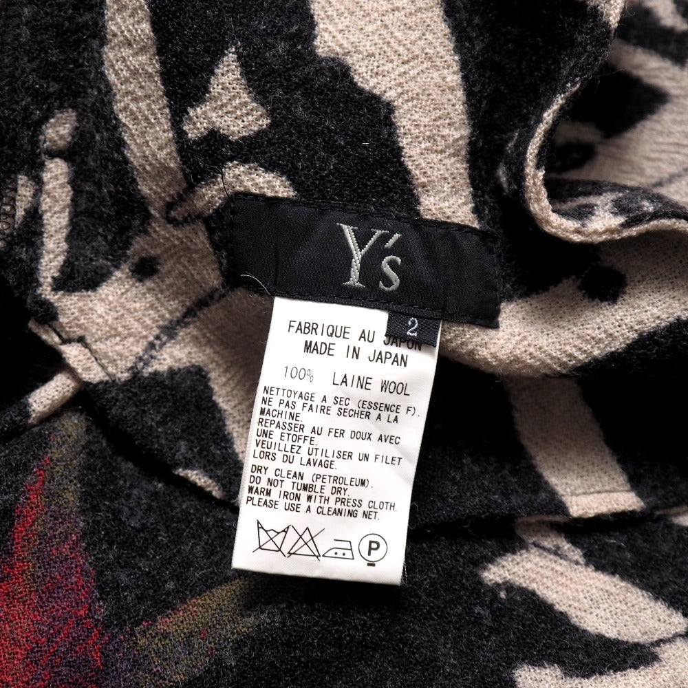 Yohji Yamamoto Long Skirt Wool Black X Red X Beige Type Yy-S18-127 2