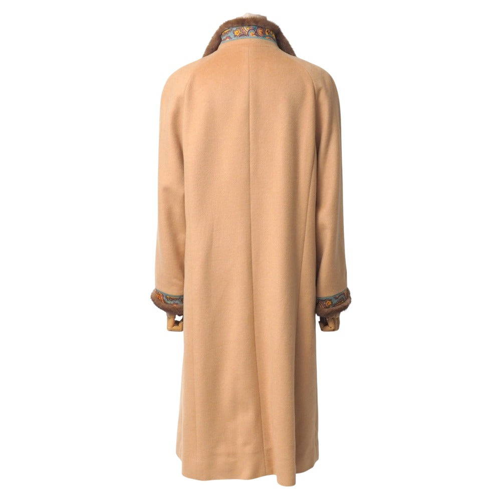 Leonard Coat Cashmere 100% Beige Type 0328951 13Ar