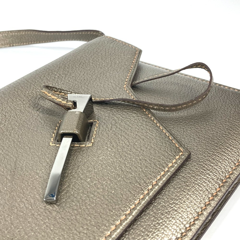 Hermes Shoulder Bag Shave Gold 2005 Envelope Women