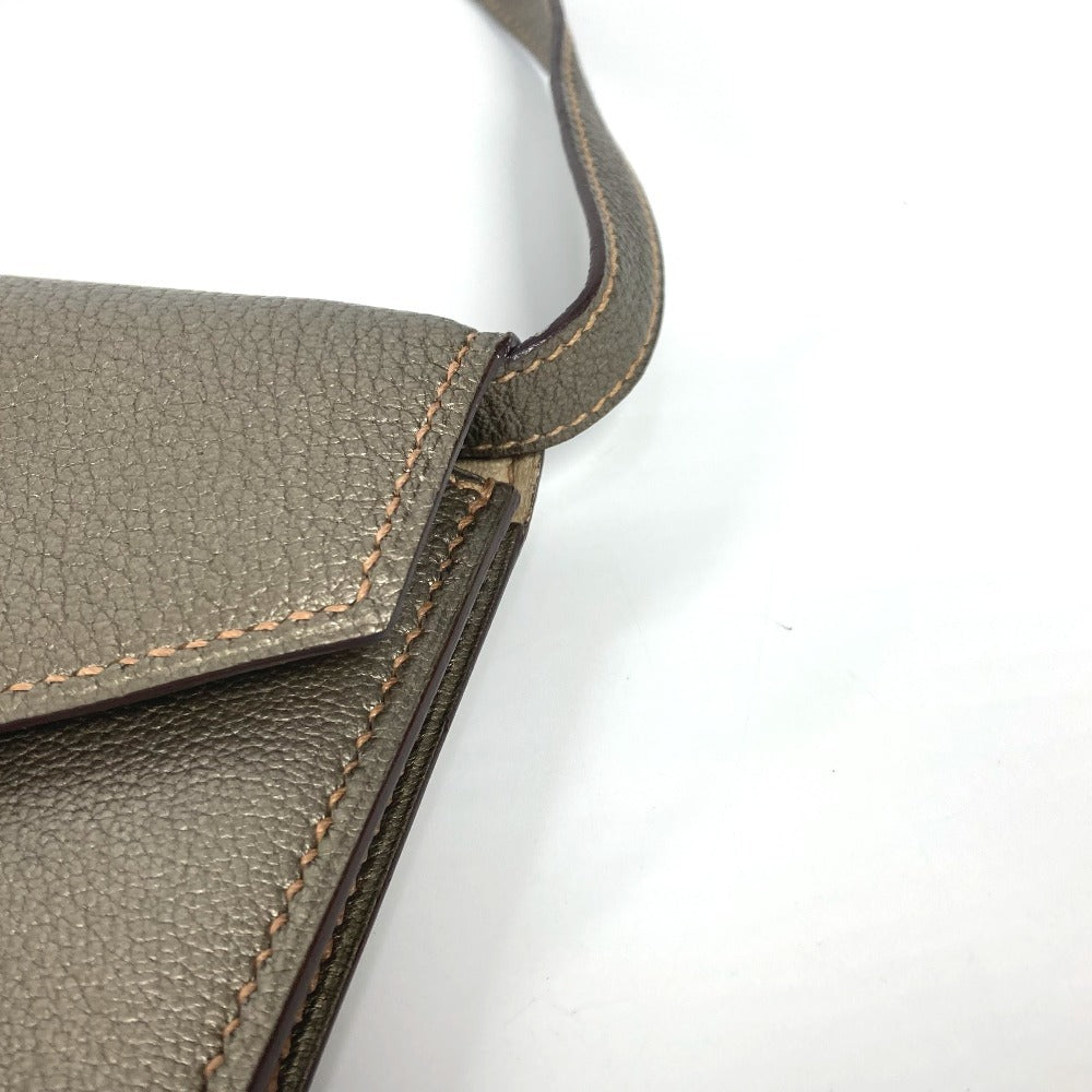 Hermes Shoulder Bag Shave Gold 2005 Envelope Women