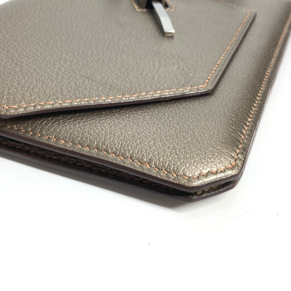 Hermes Shoulder Bag Shave Gold 2005 Envelope Women