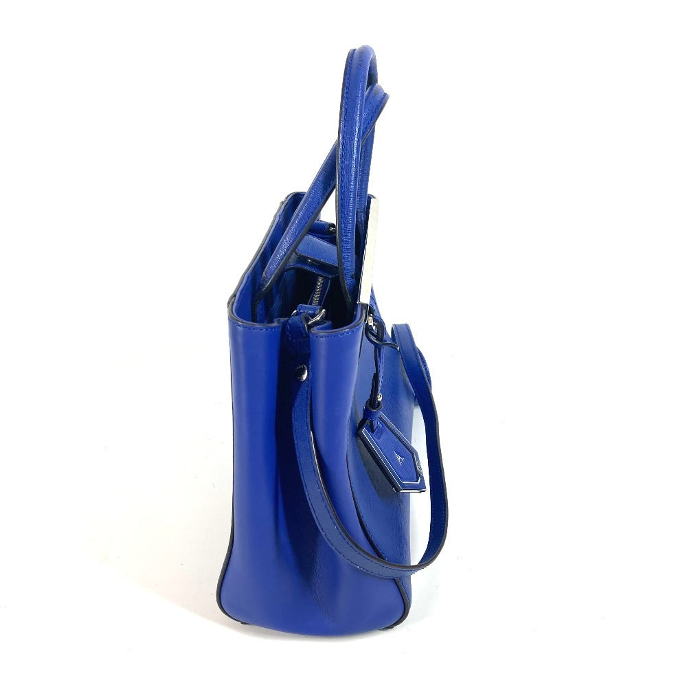 Fendi Handbag Leather Blue 2Way Bag Petite To Jules Women