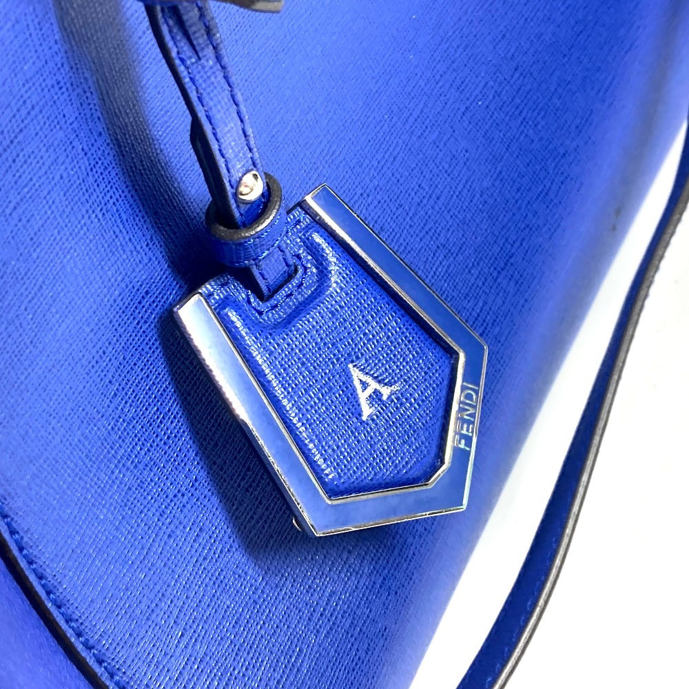 Fendi Handbag Leather Blue 2Way Bag Petite To Jules Women