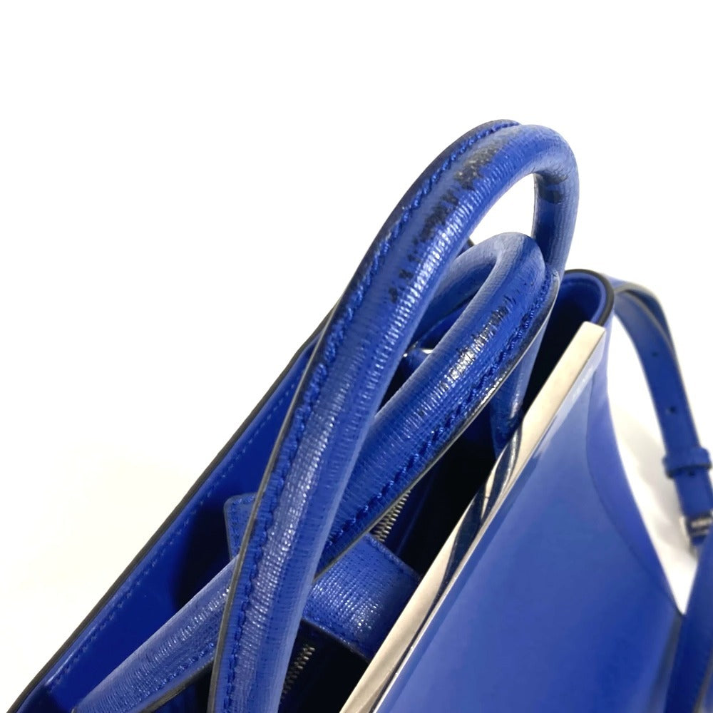 Fendi Handbag Leather Blue 2Way Bag Petite To Jules Women