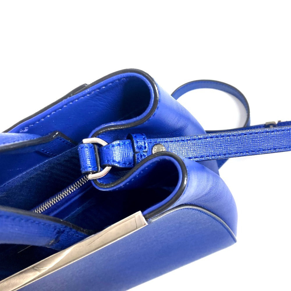 Fendi Handbag Leather Blue 2Way Bag Petite To Jules Women