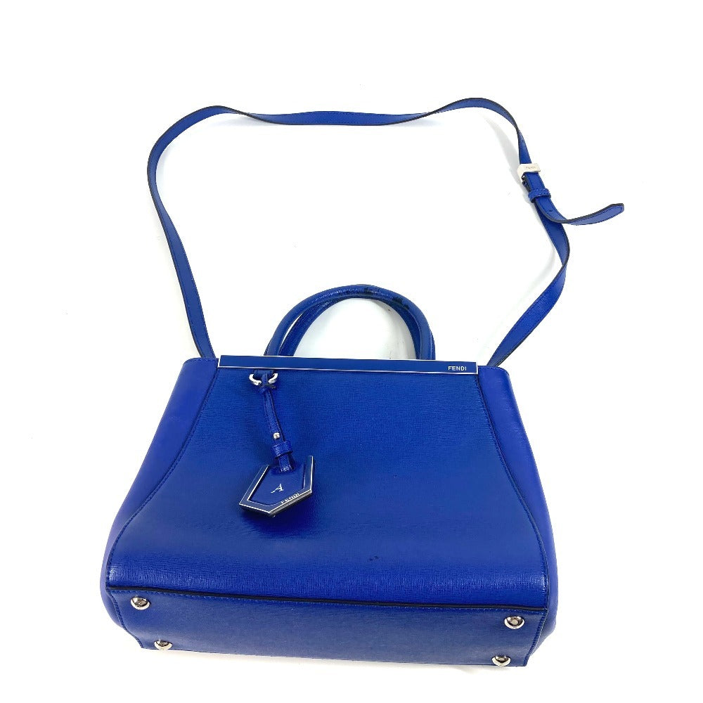 Fendi Handbag Leather Blue 2Way Bag Petite To Jules Women