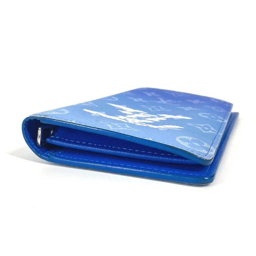 Louis Vuitton Long Wallet Purse M69680 Monogram Canvas Blue Monogram Clouds Portefeuille Braza
