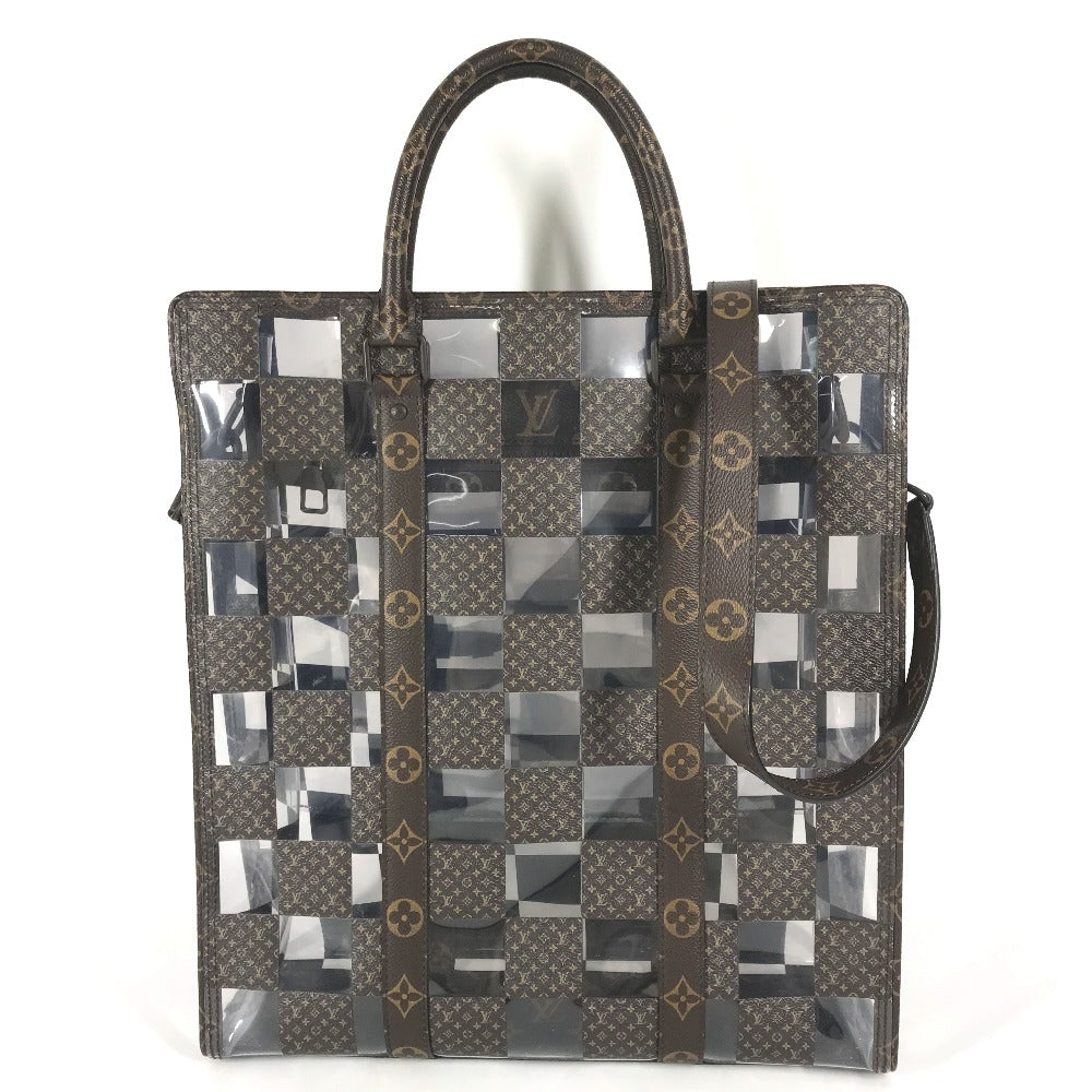 Louis Vuitton Handbag M20866 Monogram Canvas, Plastics Brown Monogram Chess Sac Plat Unisex(Unisex)