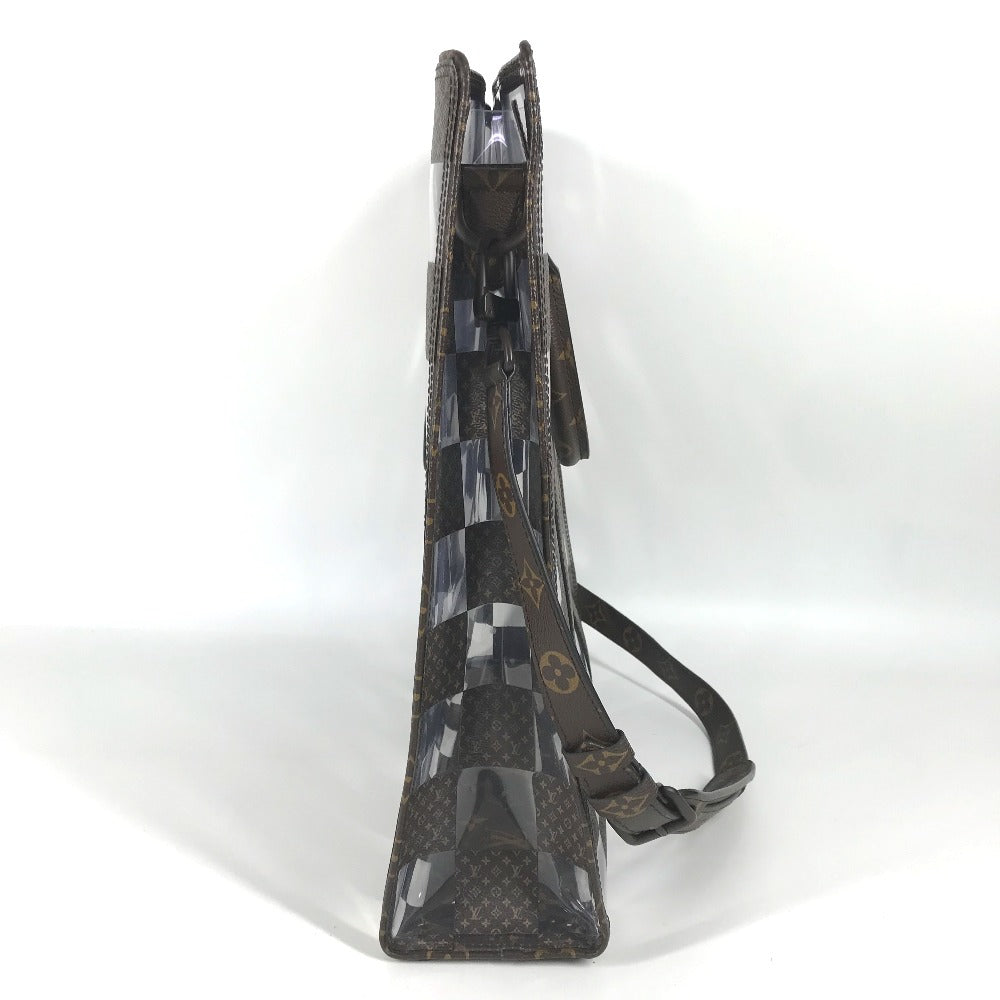 Louis Vuitton Handbag M20866 Monogram Canvas, Plastics Brown Monogram Chess Sac Plat Unisex(Unisex)