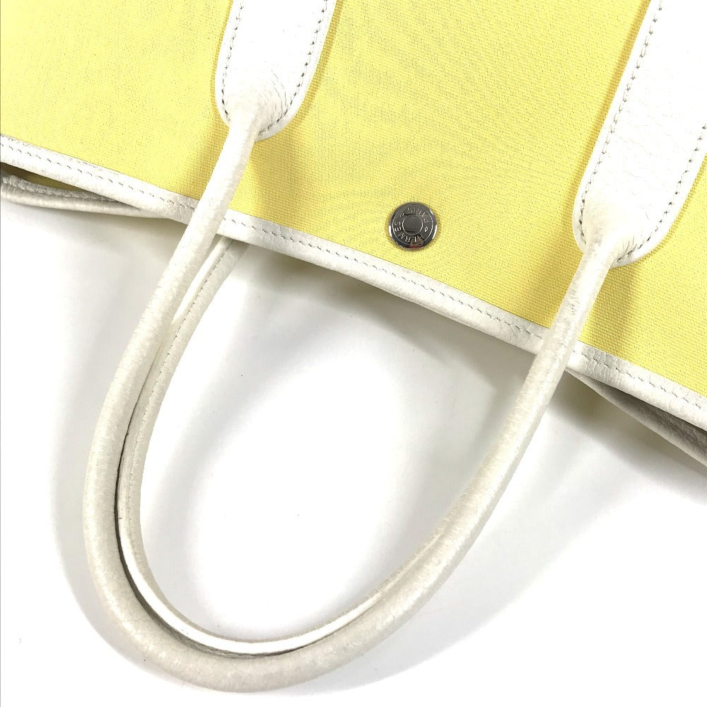 Hermes Handbag Toile H, Leather Yellow Garden Party Tpm Garden Party Tpm