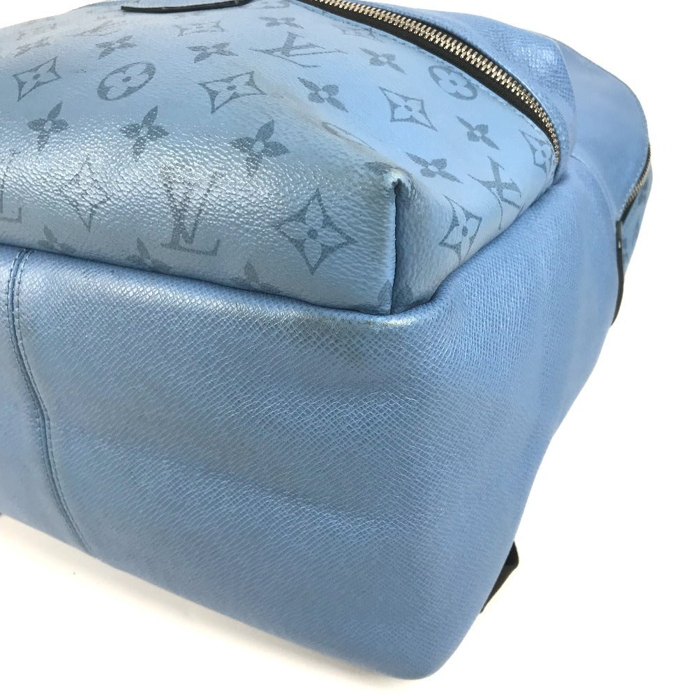 Louis Vuitton Backpack M30747 Taiga Leather, Monogram Canvas Blue Taigalama Discovery Backpack Pm