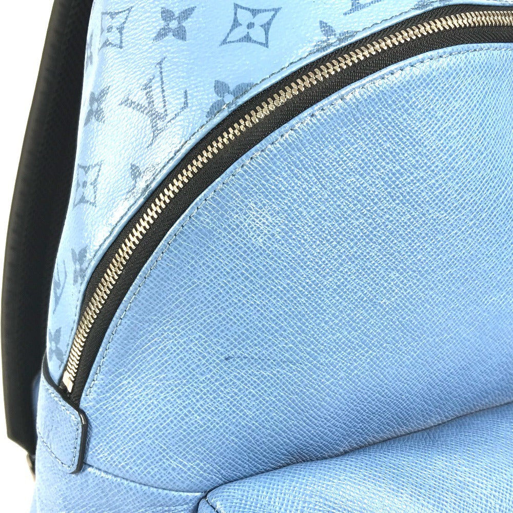 Louis Vuitton Backpack M30747 Taiga Leather, Monogram Canvas Blue Taigalama Discovery Backpack Pm