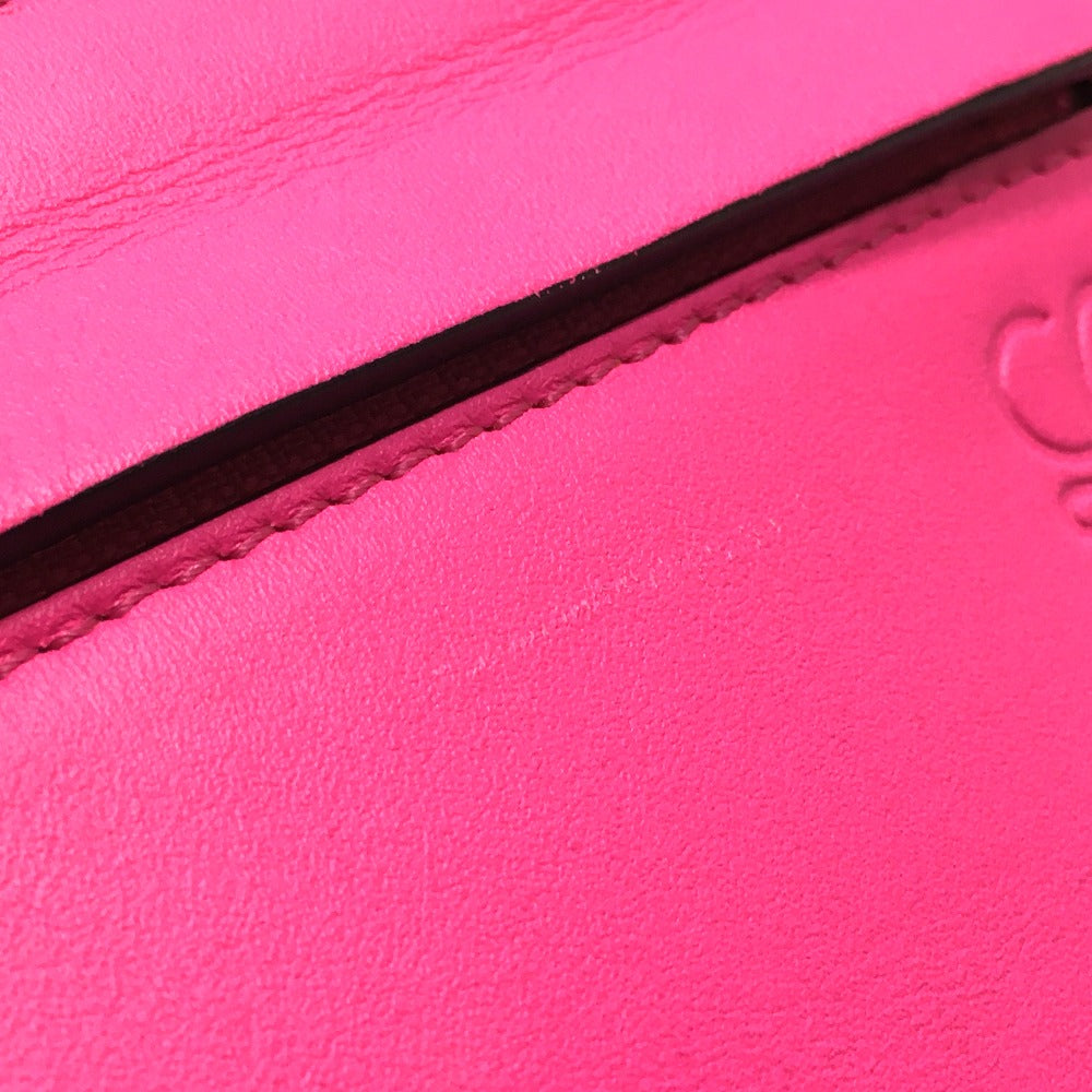 Loewe Clutch Bag Leather White X Pink Anagram T Pouch Women