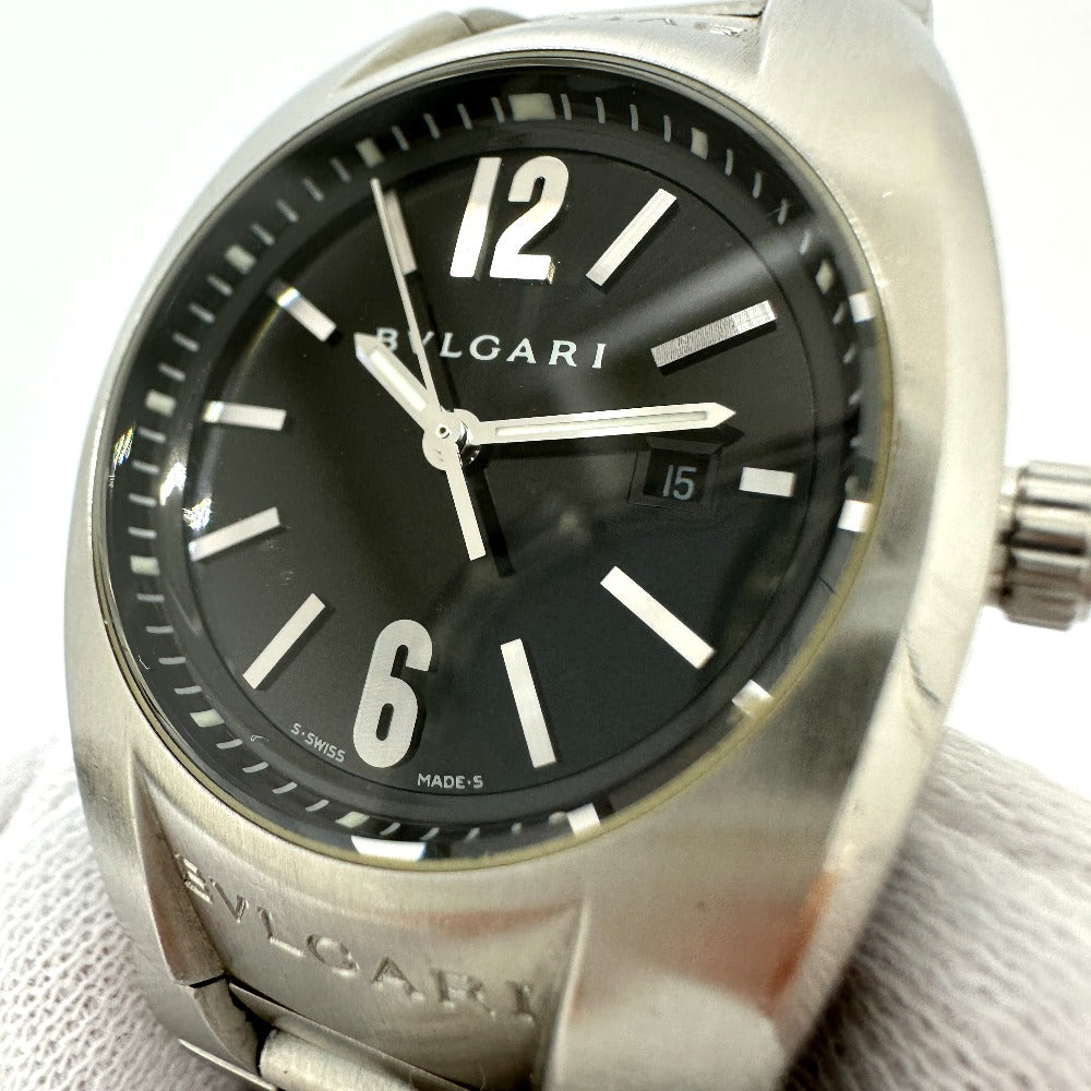 Bvlgari Watches Quartz Eg30S Stainless Steel Silver Elgon Black Dial Women