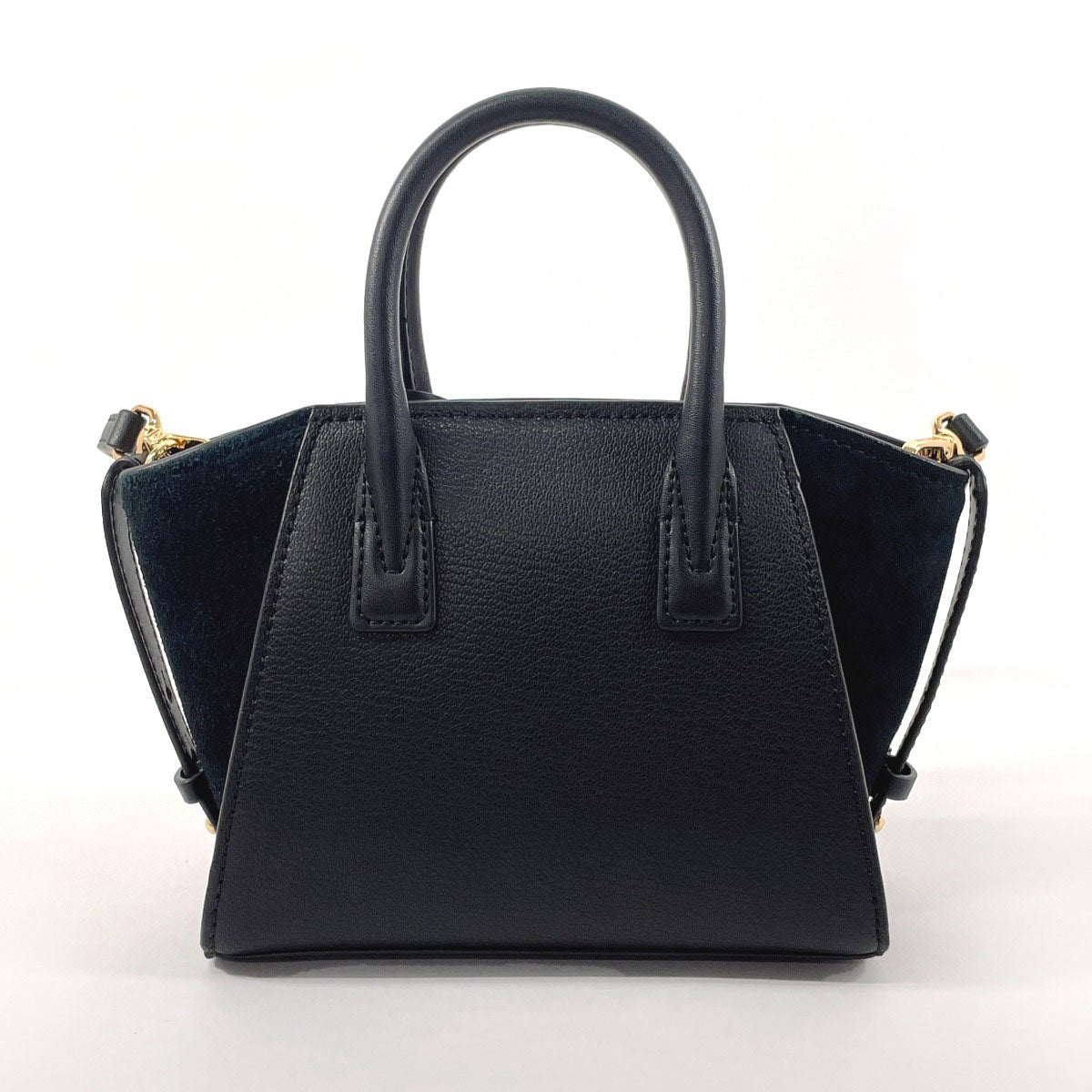 Michael Kors Handbag 35F4G4Vc0L Leather, Suede Black 2Way Satchel Extra Small