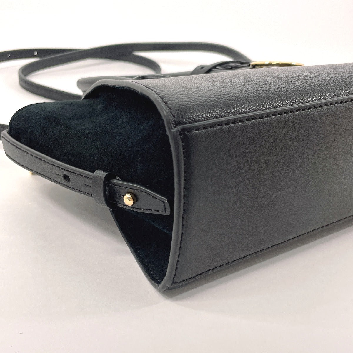 Michael Kors Handbag 35F4G4Vc0L Leather, Suede Black 2Way Satchel Extra Small